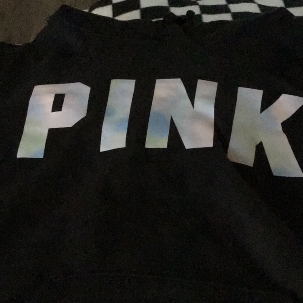 Tie die and black hoodie from pink xs